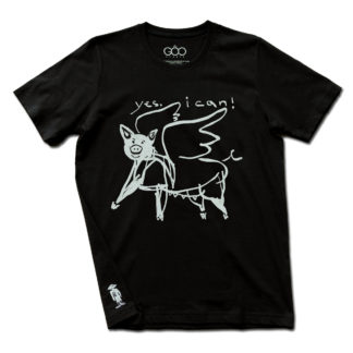 Yes I can! Silver on Black Ultrafine T-Shirt